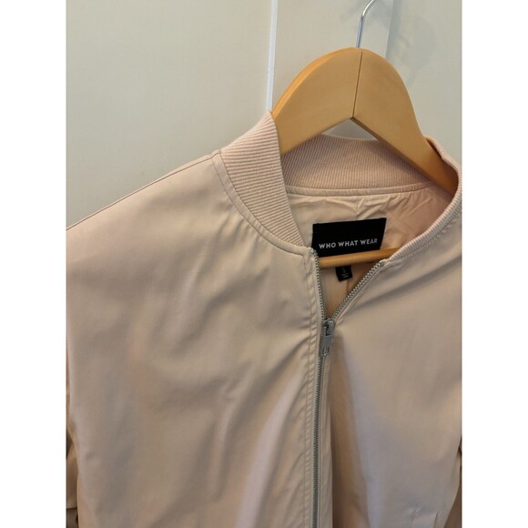 Who What Wear Women's Faux Leather Bomber Jacket, Pink, Size Small $50 - Picture 5 of 7